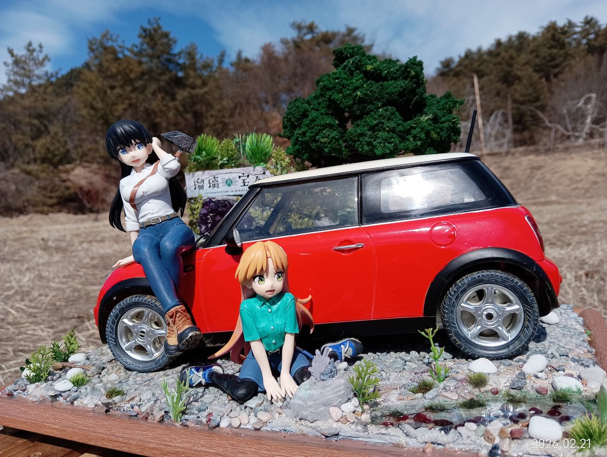 2月はタミヤラジコンミニクーパーを使って瑠璃の宝石の1/10 ジオラマを