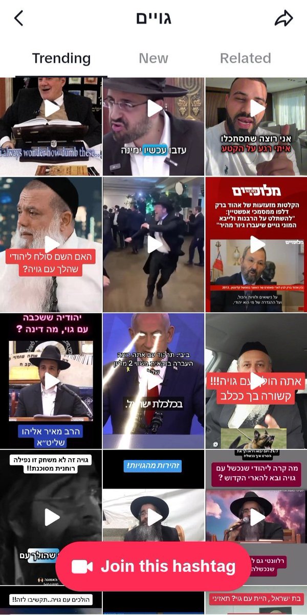 If you search גויים (goyim) on tik tok, about half the stuff you see is rabbis going on long angry rants about miscegenation. I think even David Duke would be like wow chill