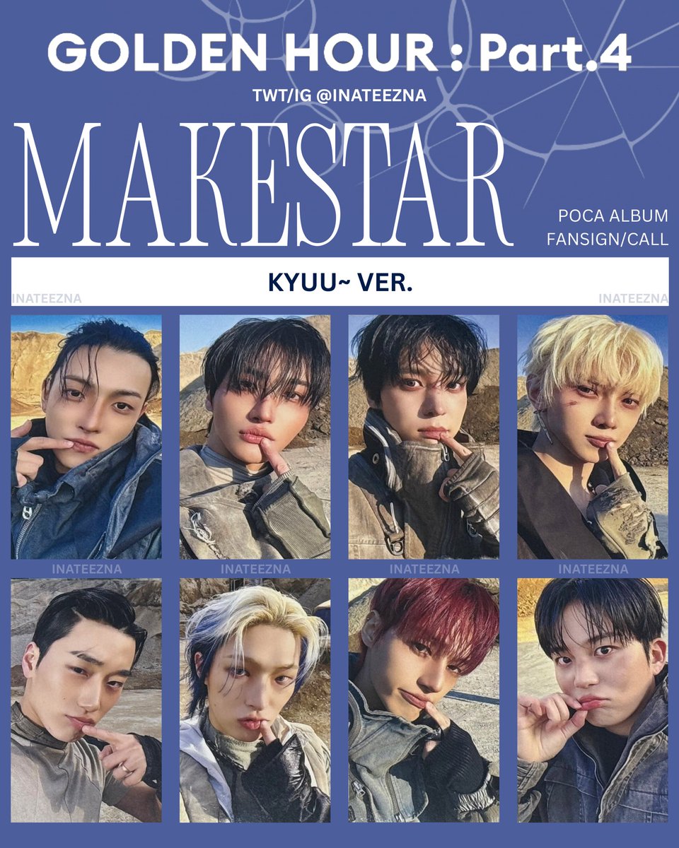 ATEEZ [GOLDEN HOUR : Part.4] Photocard PC Makestar Fansign/call