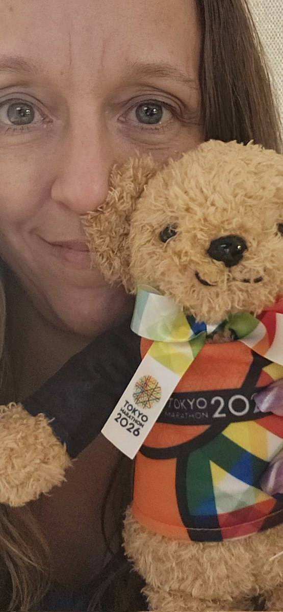 Forrunningoutld's tweet image. Bib acquired. Teddy bear procured. I'm spent. Good night! @TokyoMarathon_E @WMMajors #sixstarjourney #26point2 #runnersoftwitter