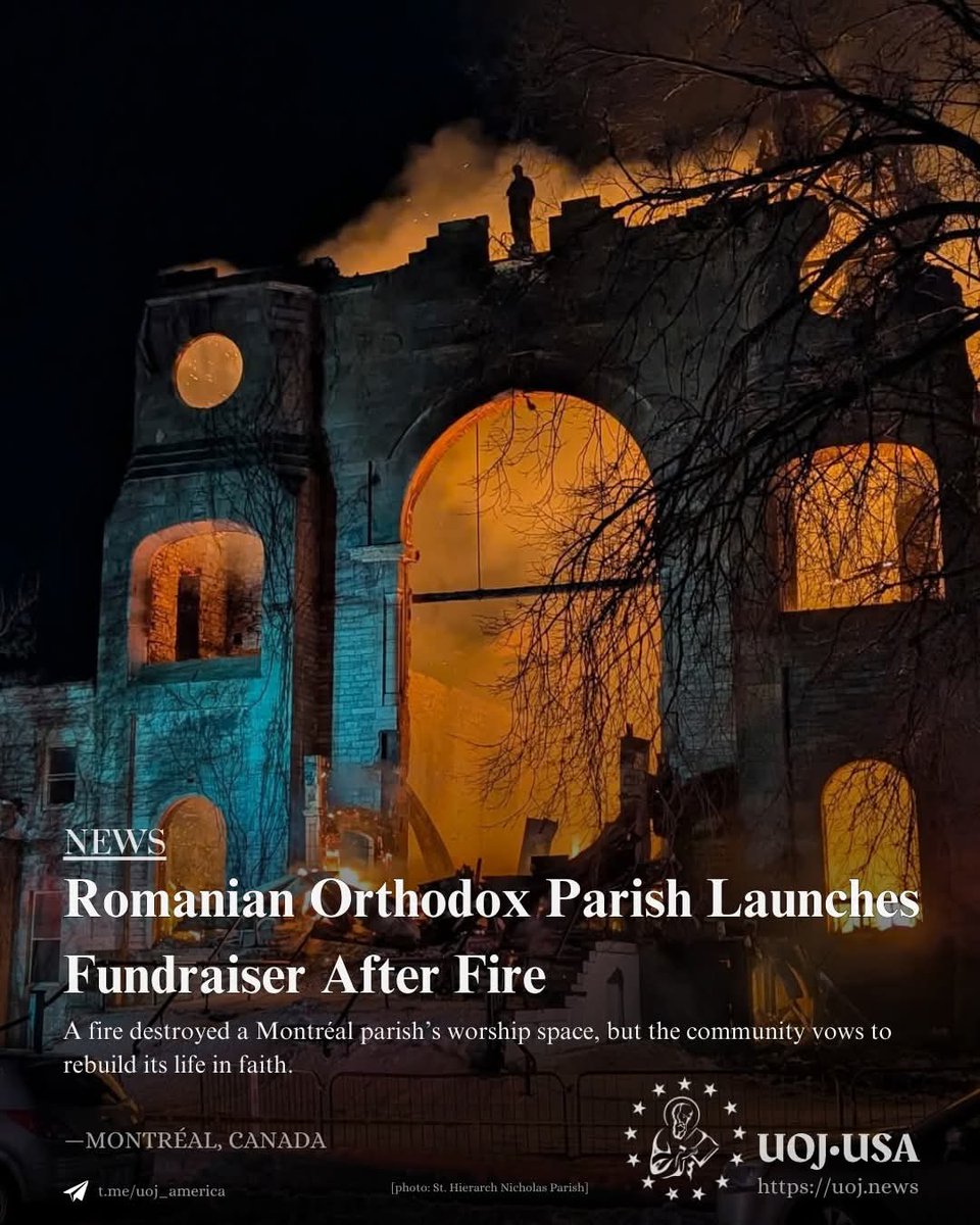 RheaMaria_'s tweet photo. 🇷🇴🇨🇦☦️ A devastating fire has destroyed the worship space of the Romanian Orthodox Church of St. Nicholas just as the faithful enter Holy and Great Lent, leaving the parish without a place to gather for prayer.

According to a statement issued by Fr. Andrei Crețu and the parish⤵️ https://t.co/bQDCfLsaRF