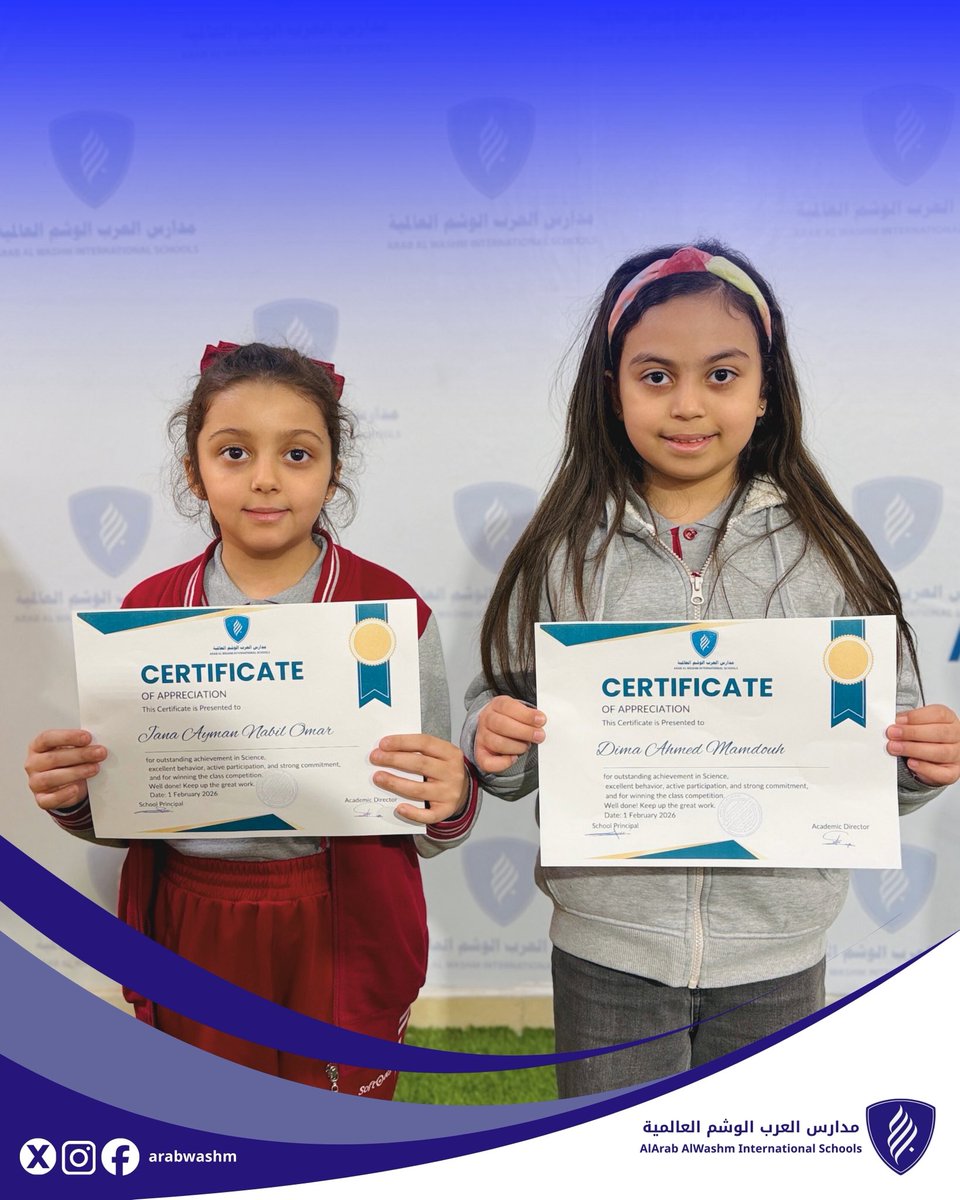 arabalwashm's tweet photo. 🏆 Excellence in Science, today and beyond.

#مدارس_العرب_الوشم_العالمية
#Alarab_Alwashm_International_Schools
#science 
#honoring https://t.co/cbMHZkhTrN