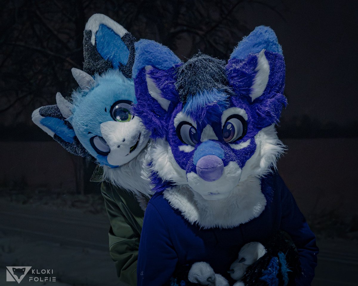 sandoraptor's tweet photo. In the cold it’s very nice to have a boyo holding you warm :3

Happy #FursuitFriday 

📷 @KlokiFolfie 
🩵 @IkarioRainbow https://t.co/cLQ3np63ZG