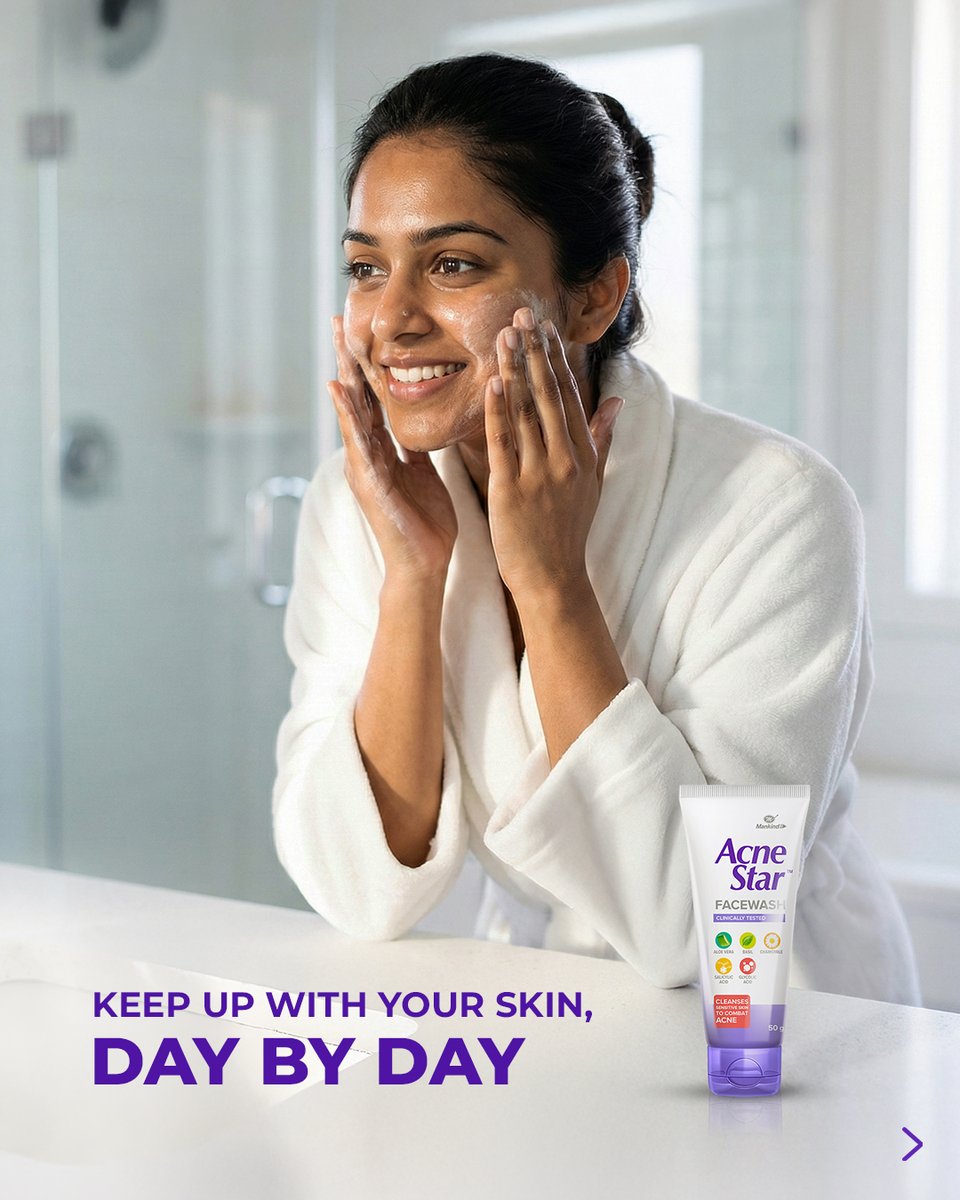 AcnestarGel's tweet image. Good skin days come from showing up daily.
AcneStar Gel helps calm redness and inflammation, one consistent step at a time.

#AcneStar #TrustedCare #SkinConfidence #DailySkincare #IndianSkin #DermatCare #AcneRoutine #HealthySkinJourney #SkincareTrust #PharmaSkincare