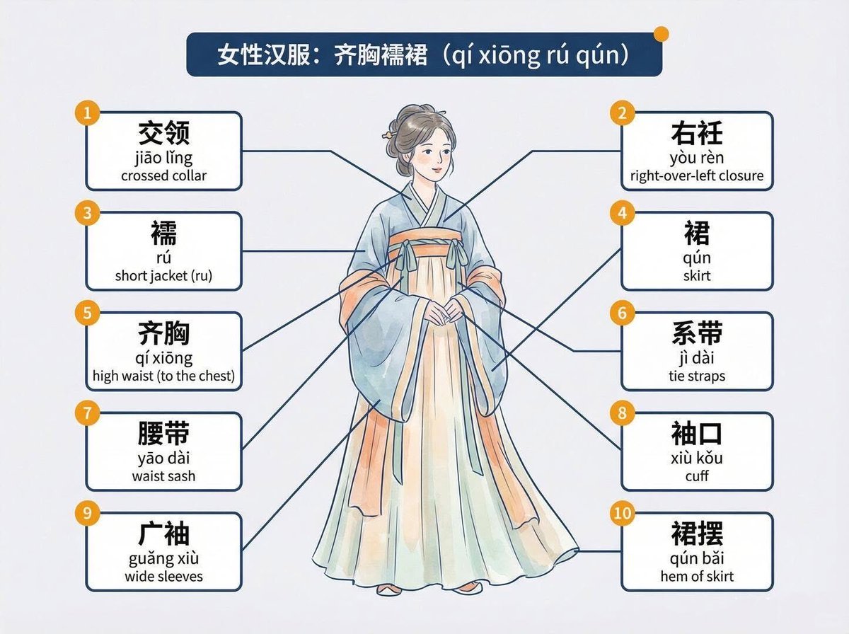 pinapplechata's tweet photo. Hanfu wanita itu bukan cuma “baju tradisional”, tapi ada sistem dan istilahnya 👘
你学的不只是语言，是文化。
Nǐ xué de bù zhǐ shì yǔyán, shì wénhuà.
Kosa katanya jarang dipake sih guys, aku upload krn suka budaya China aja ~ https://t.co/9Dhl1Iw841