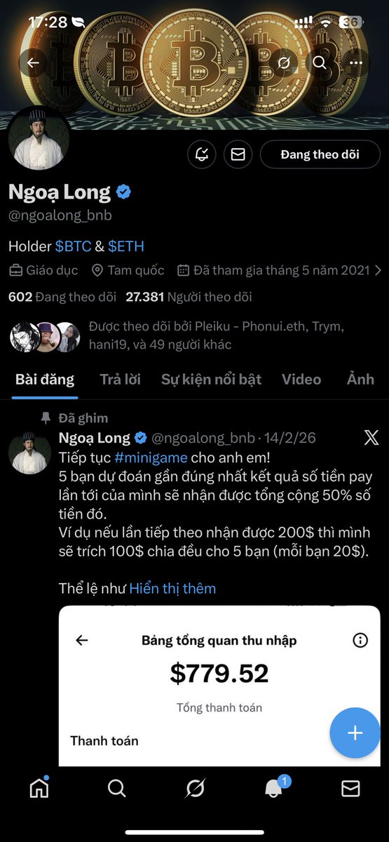 reviewerbnb's tweet photo. @ngoalong_bnb 0x98c827c428F76E5fe6519D77F471c3A4D22f6F0f 
123$ https://t.co/BAQktNEn09