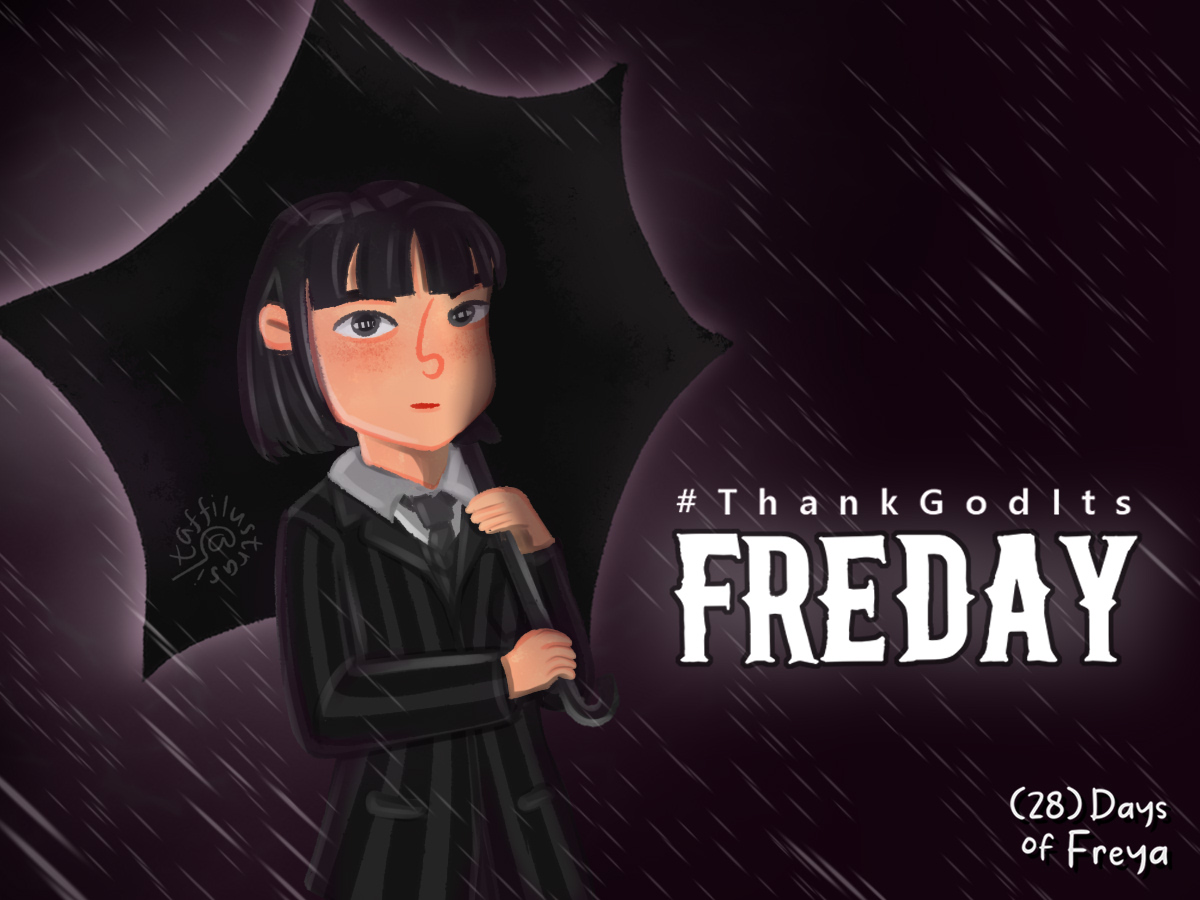 「 ✦#28DaysofFreya✦ 」
Day 27

Andai <a href="/Freya_JKT48/">Freya Jayawardana</a> jadi Wednesday Addams  

📺: Wednesday

#TGIFreday