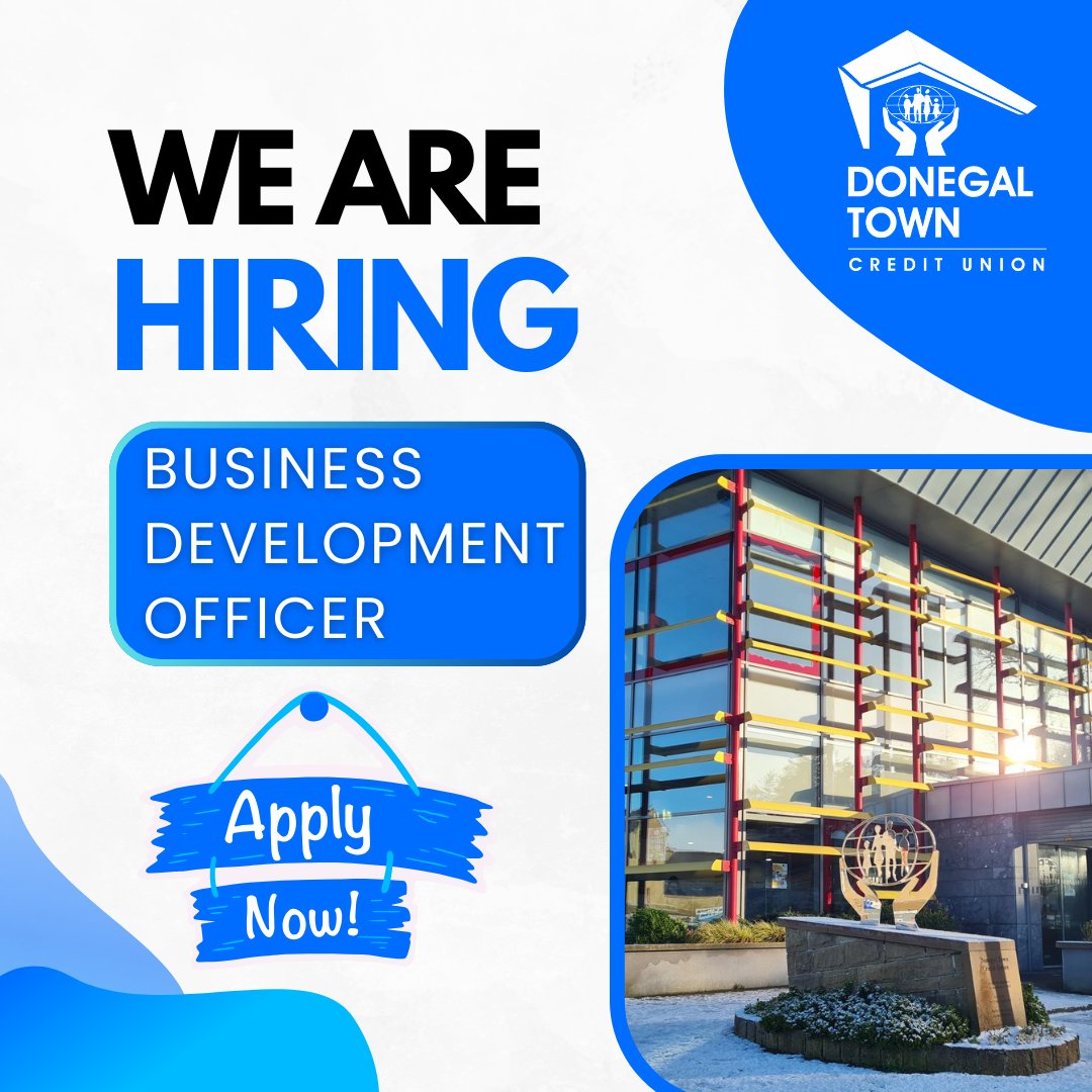 🚀 We’re hiring – Business Development Officer 🚀

If you are passionate about growth, member engagement and building strong relationships in the community, we would love to hear from you ✨

👇 Visit our website to find out more about this opportunity

donegaltowncreditunion.com/careers