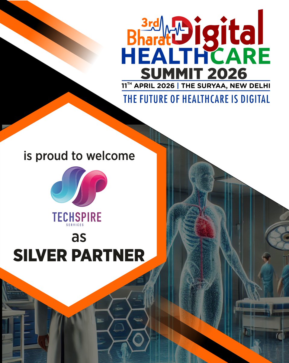 be_exhibitions's tweet photo. Honored to have #TechSpireServices as #SilverPartner for the 3rd #BharatDigitalHealthcareSummit2026. https://t.co/sXfQPUJbfw