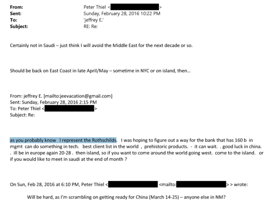 Le débat Epstine/Epstein n'a plus lieu d'être puisqu'il s'agit désormais d'une affaire Rothschild.