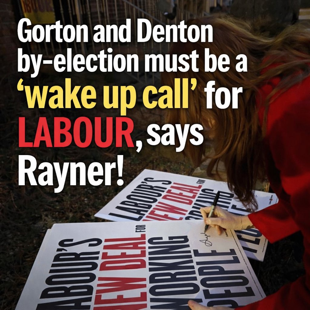 Darren_Fower's tweet image. "𝘛𝘩𝘪𝘴 𝘳𝘦𝘴𝘶𝘭𝘵 𝘮𝘶𝘴𝘵 𝘣𝘦 𝘢 𝘸𝘢𝘬𝘦 𝘶𝘱 𝘤𝘢𝘭𝘭," says Labour's former Deputy Prime Minister #AngelaRaynerMP!
𝗡𝗢𝗧𝗘: Records 𝘴𝘶𝘨𝘨𝘦𝘴𝘵 Angela spent one day in the constituency helping with the campaign?

#GortonAndDentonByElection #HouseOfCommons #UKLabour