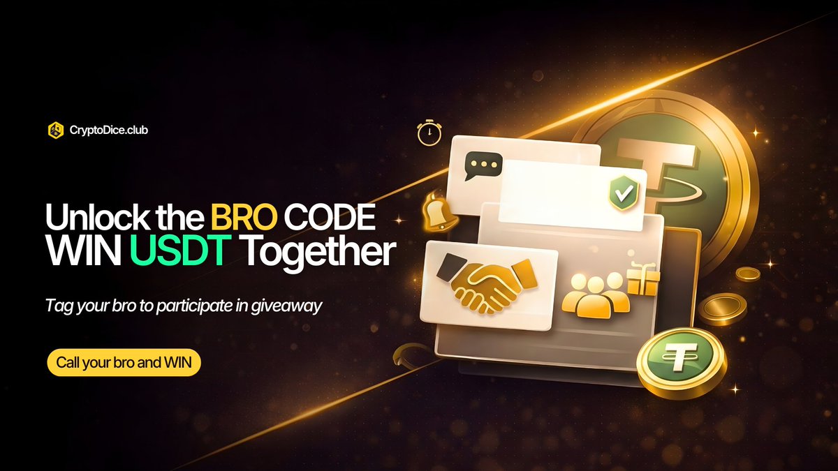 Become a BRO on this weekend! 🎁
Tag your web3 bro and win a share of $50 USDT 

How to join? 
1. Like ❤️, reply 💬, RT 🔁
2. quote and tag your 3 friends 👥
3. attach your BEP20 Wallet address 📥

Nice, you've successfully joined our event. Stay tuned with