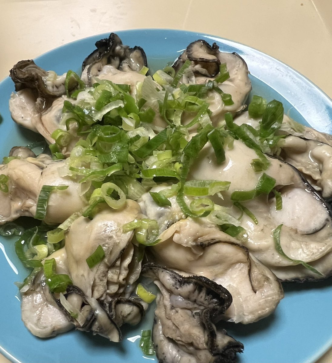 吉池で購入した生食用の無水牡蠣を敢えてピチットさんで脱水し、酒蒸しにしてネギとポン酢で貪り食う
贅沢してしまったとてもおいしかったまたやる