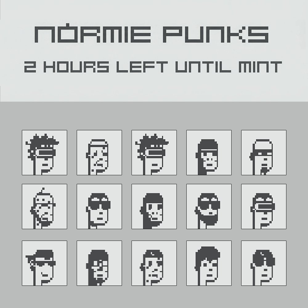 2 hours left until Normie Punks mint ◽️

Supply: 1,000 | Price: FREEMINT
Mint Date: February 27th, 2 PM UTC
Blockchain: <a href="/megaeth/">MegaETH</a> 

RT + drop your MegaETH wallet for WL

LINK: vastatmos.io/mint/0x5048240…

Here's everything you need to know ⬇️