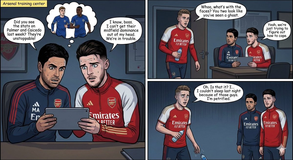 chelseatoonz's tweet photo. @premierleague "I couldn't sleep last night because of those guys." — Even Gyokeres knows what’s coming. 🤷♂️
Tactical panic is setting in at North London. The takeover is imminent. 🏙️🔵
#CFC #BlueIsTheColour #ArsenalChelsea #EmiratesBound https://t.co/yGCOyN6J1A