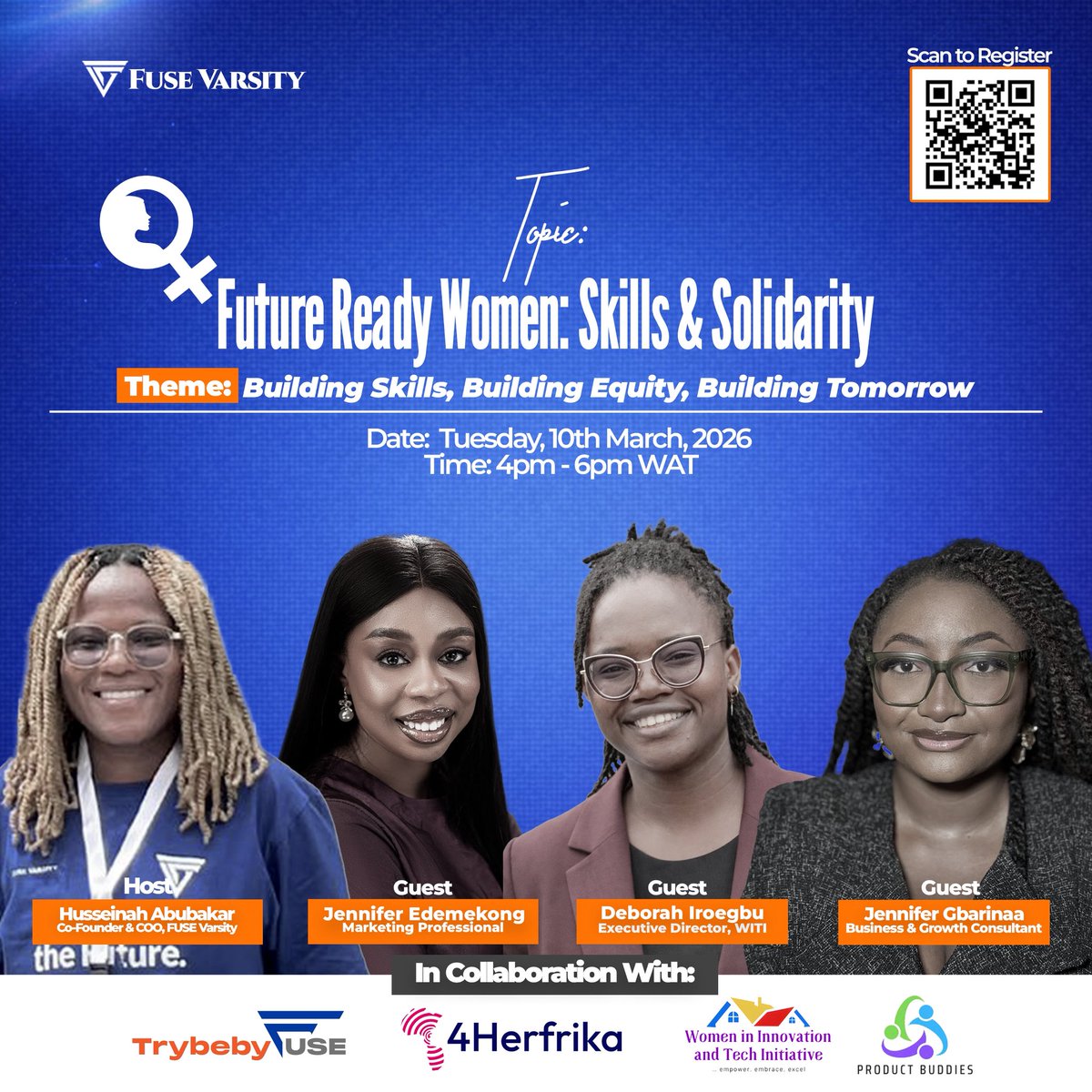 FUSEVarsity's tweet photo. This International Women’s Day, we’re honoring the global call for Give to Gain by centering women, skills, and solidarity. ✨

This is for the women building skills.

For women pushing boundaries.

For women growing through shared learning.

Register:

https://t.co/VxIYHlB4a6 https://t.co/pPAPwlRGbL