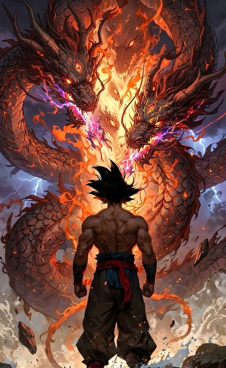 FilmandStars's tweet image. The AI-generated When the sky burns and the Titans rise, only one remains standing