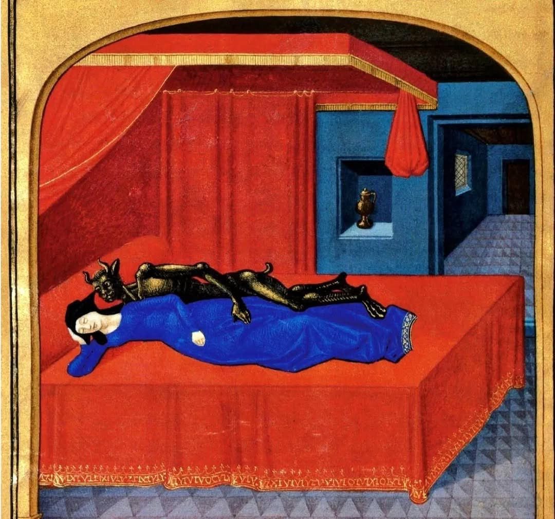 The Conception of Merlin ~ Master of Adelaide of Savoy, 15th Century.