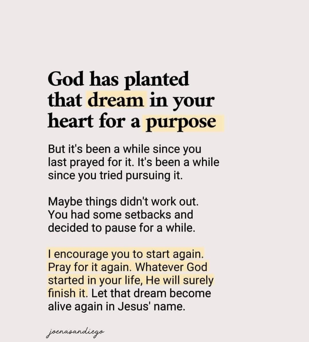StayWithGod111's tweet photo. God has planted that dream in your heart for a purpose... https://t.co/2IUOaMsXPN
