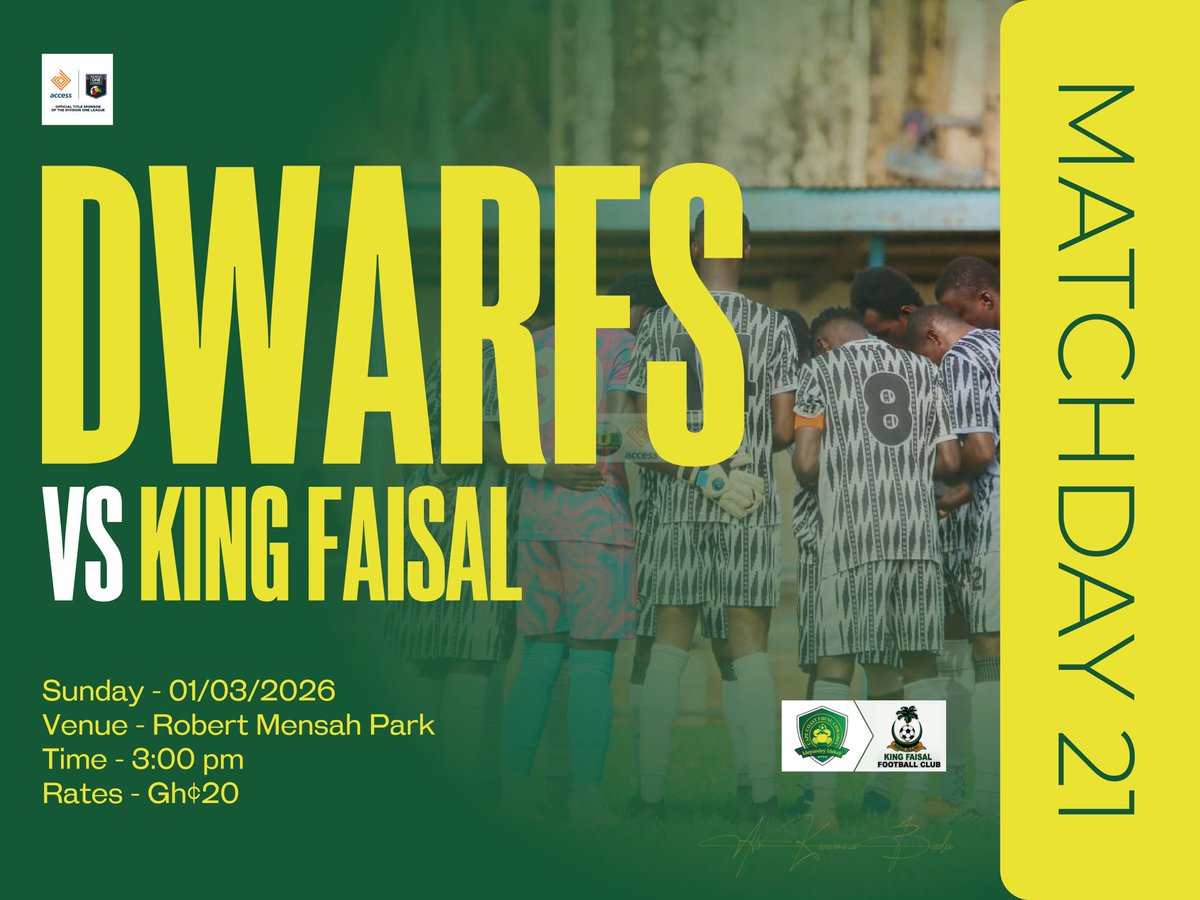 EbusuaDwarfsFc's tweet photo. BRING THE NOISE ON SUNDAY 

#AccessBankDOLwk21
#IdePanDey || #IdeKay🟡🟢🦀🔰 https://t.co/YP6CGP20z1