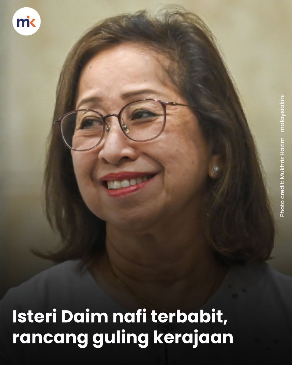 Na’imah Khalid, isteri bekas menteri kewangan Allahyarham Daim Zainuddin menyangkal sebarang bentuk usaha untuk menggulingkan kerajaan.

Dalam satu kenyataan hari ini, Na'imah berkata bahawa sebarang percubaan yang mencadangkan dia berada di sebalik pendedahan Bloomberg yang