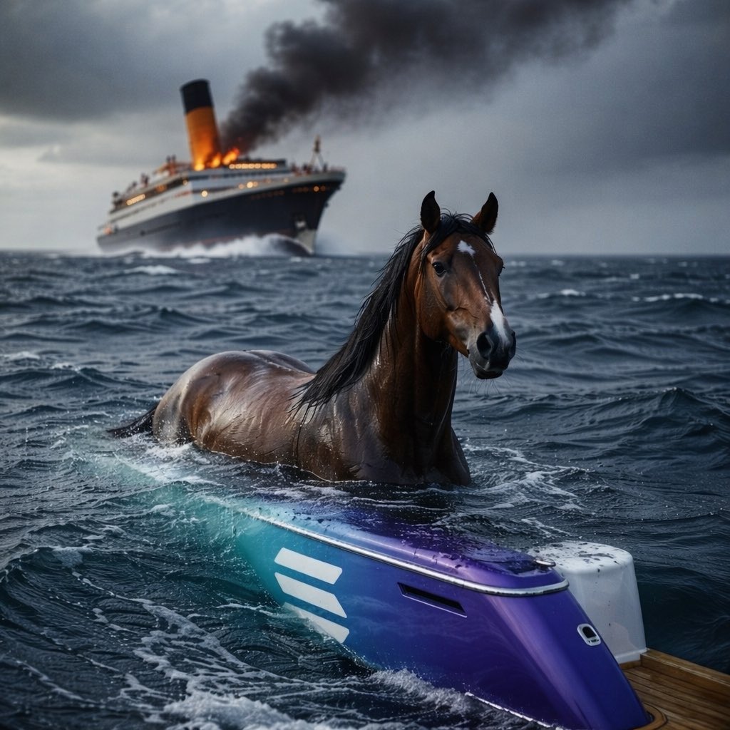 Only a horse can save you from a burning ship 🚢 🔥🐎
