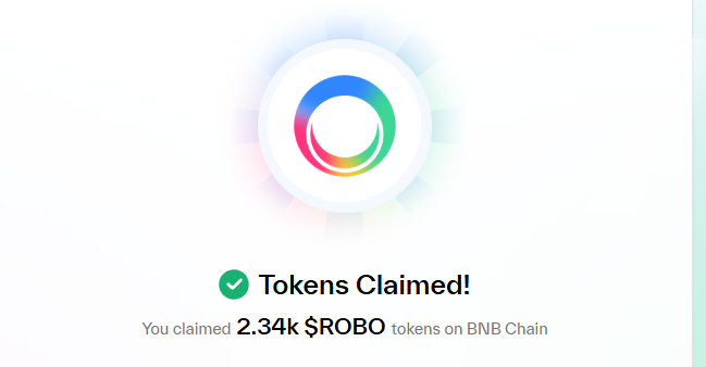 JinyuInu's tweet photo. ✅ Claim 完成！我剛在 BNB Chain 領到 2.34k $ROBO
感謝 @FabricFND @SurfAI 🔥 https://t.co/iL2ue63a4Y