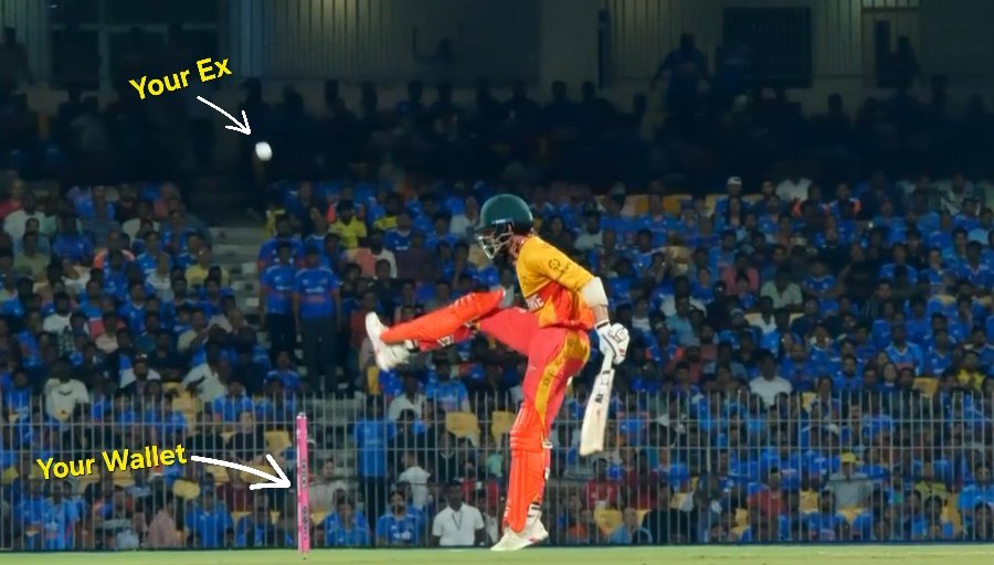 ForeverThaHomie's tweet photo. There is a lesson to be learnt here. 😂
#brianbennet 
#INDvsZIM 
#T20WorldCup https://t.co/TTZ703bQdR