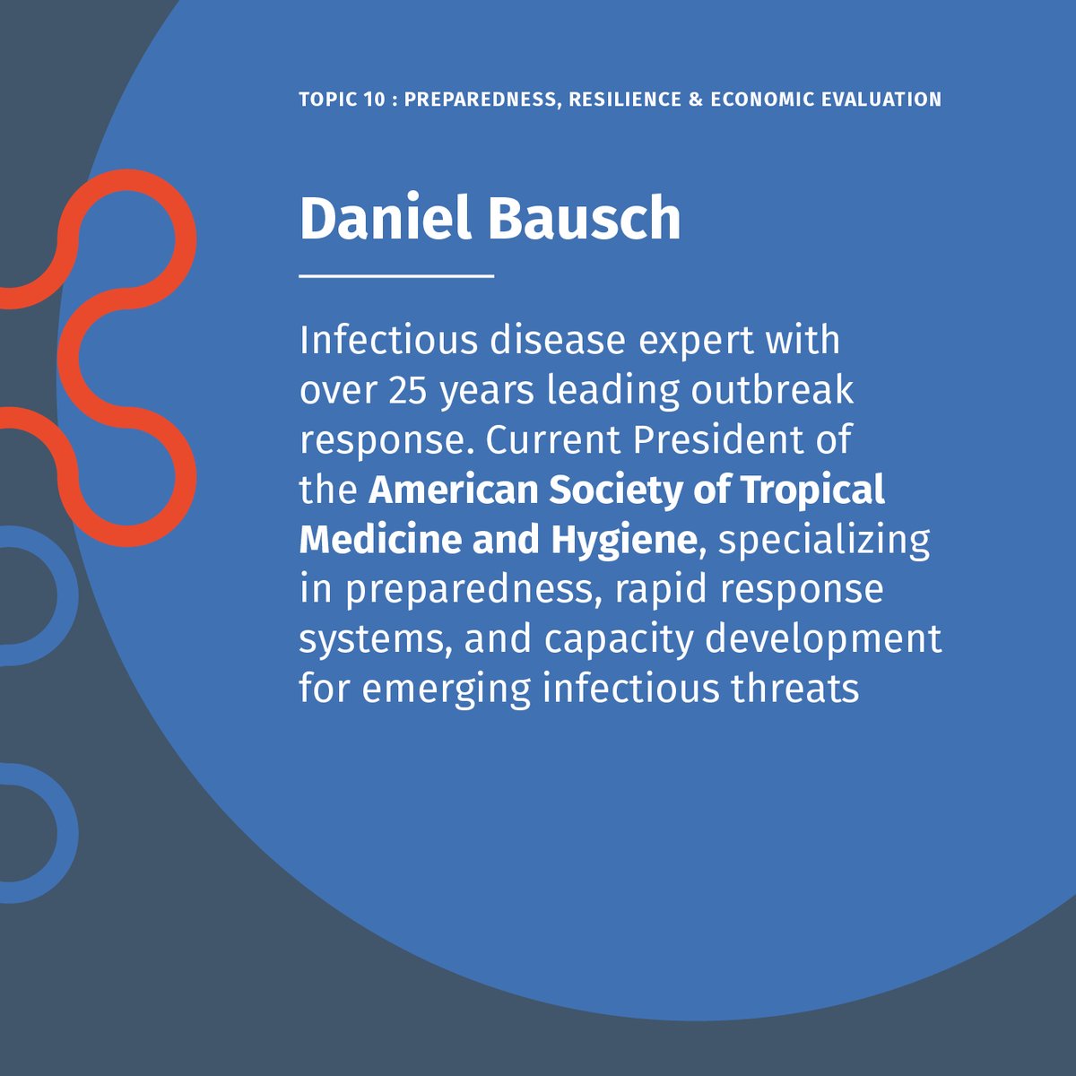 WOHCongress's tweet image. Meet Dr. @DanielBausch2 at #WOHC2026🚨

🛡️Every outbreak exposes the same gaps in preparedness. Submit your research on response systems, resilience frameworks, biosecurity pathways &amp;amp; economic evaluation

📅 Deadline March 13 

👉 globalohc.org/minisite/9WOHC…

#OneHealth #Preparedness