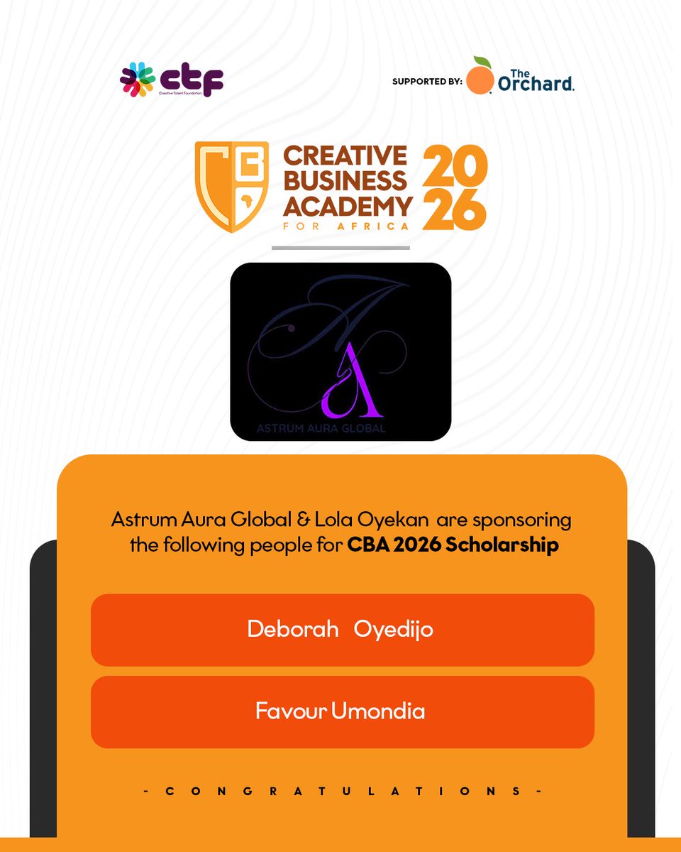Creative Business Academy For Africa. tweet media
