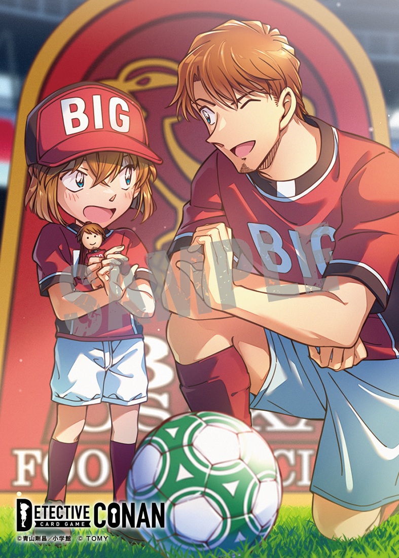 🔍カードイラストコンセプト

⚽️3月記念PRカード「灰原哀」

✍️ビッグ大阪のファン感謝デーをイメージ⚽
比護選手のファンサービスに、
全身サポータールックの灰原も気が動転!?

🔻3月 開催日程【検索】
takaratomy.co.jp/products/conan…

#カード開発裏話 #コナンカード