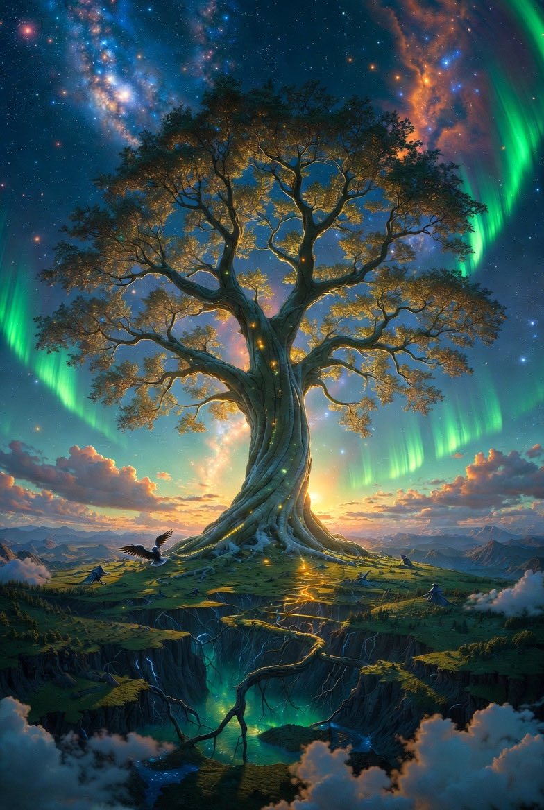 Ortix008's tweet image. The Ai-generated Yggdrasil