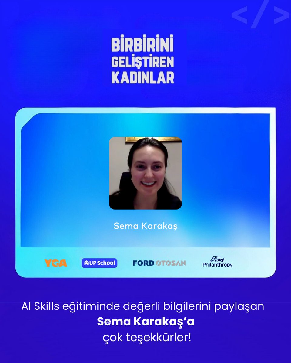 upschoolio's tweet photo. @ygaorgtr, UP School, @fordotosan &amp; Ford Philanthropy iş birliğiyle yürütülen #BirbiriniGeliştirenKadınlar Programı Chapter 2'de, #AISkills eğitimimizi tamamladık. https://t.co/kVj8naE9bY