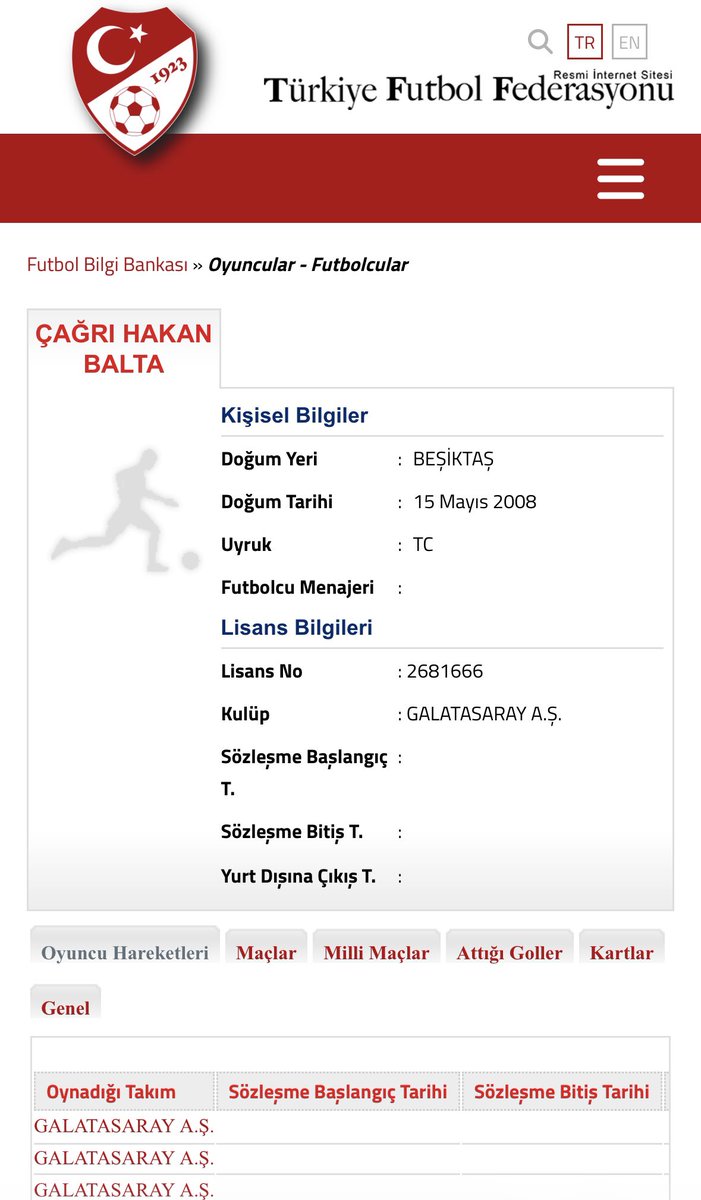 <a href="/alkolikyorumlar/">Alkolik</a> Çağrı balta <a href="/GalatasaraySK/">Galatasaray SK</a>  lisanslı futbolcusu ve Fenerbahçe eşofmanlarıyla idmana çıkıyor.
Hem <a href="/Fenerbahce/">Fenerbahçe SK</a>  nin transfer cezası yemesi lazım hemde çağrı baltanın hak mahrumiyeti yemesi gerekiyor. <a href="/TFF_Org/">TFF</a>