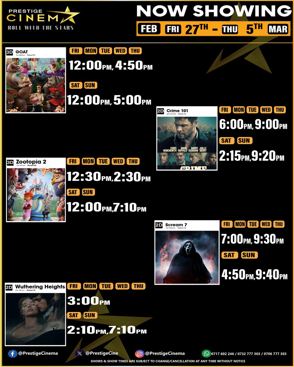 Prestige Cinemas tweet media