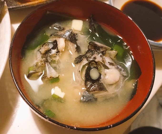 メバルのあらの味噌汁 