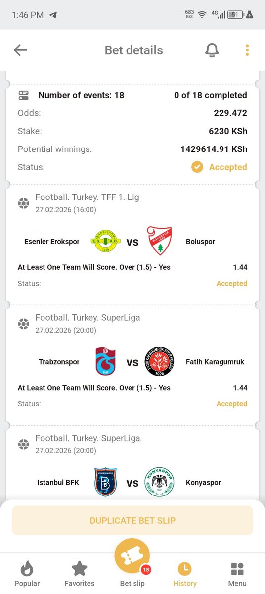 1.4 million🔥 Atleast one team to score 2+ goals🔥🔥

Secretbet code 👉 9L3BR

Reg Link - cutt.ly/irAoEilt

Promo code 👉CHAT 

Apk Link- cutt.ly/MrDS31gJ

Bonuses upto 130$ on Promo code CHAT 🔥