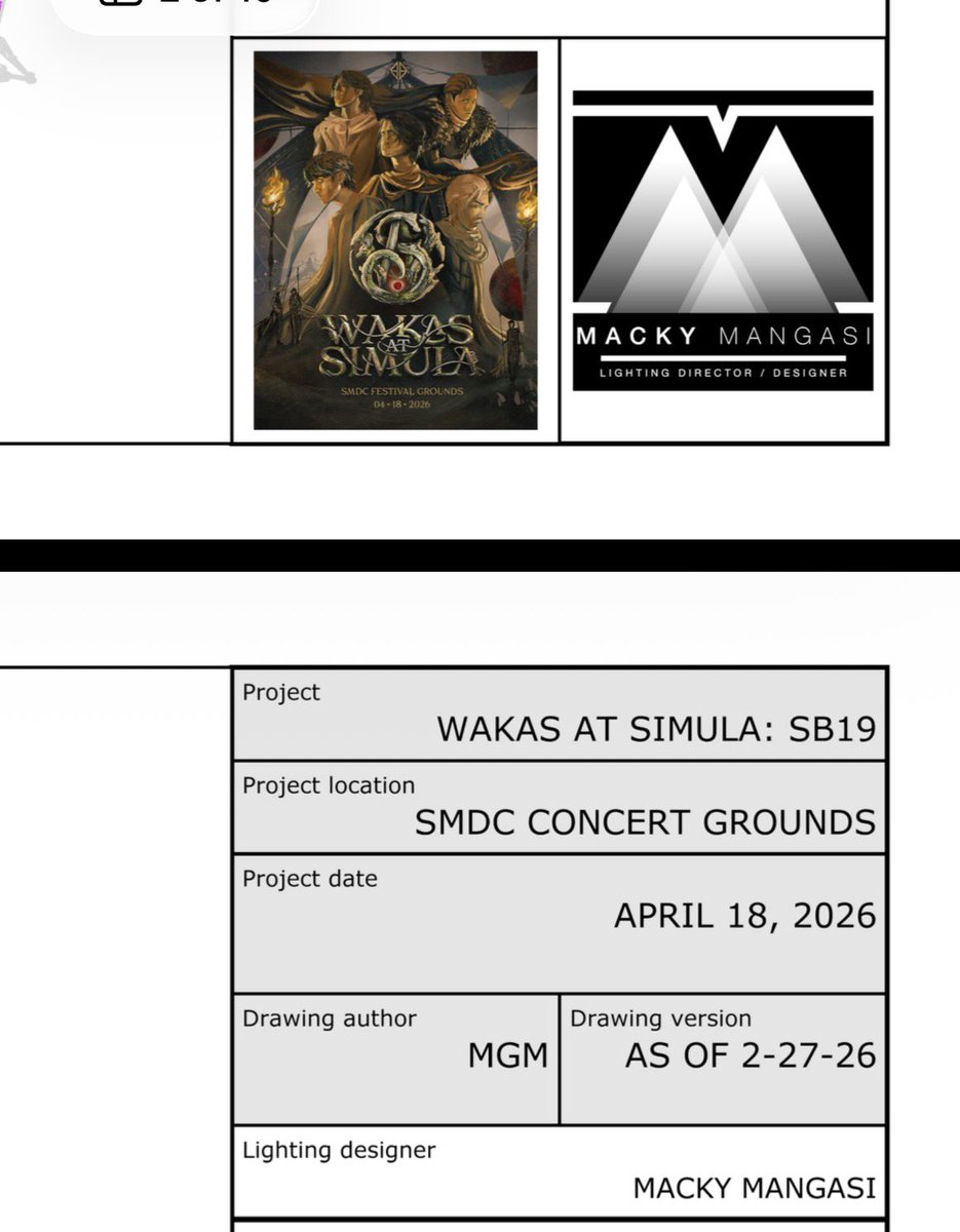 First time to hear the music again and 
 I was off with first iteration of the lighting plot. 6 weeks into the event. And I heard the ticket sales are going out fast! 

Man. This would be en epic show.