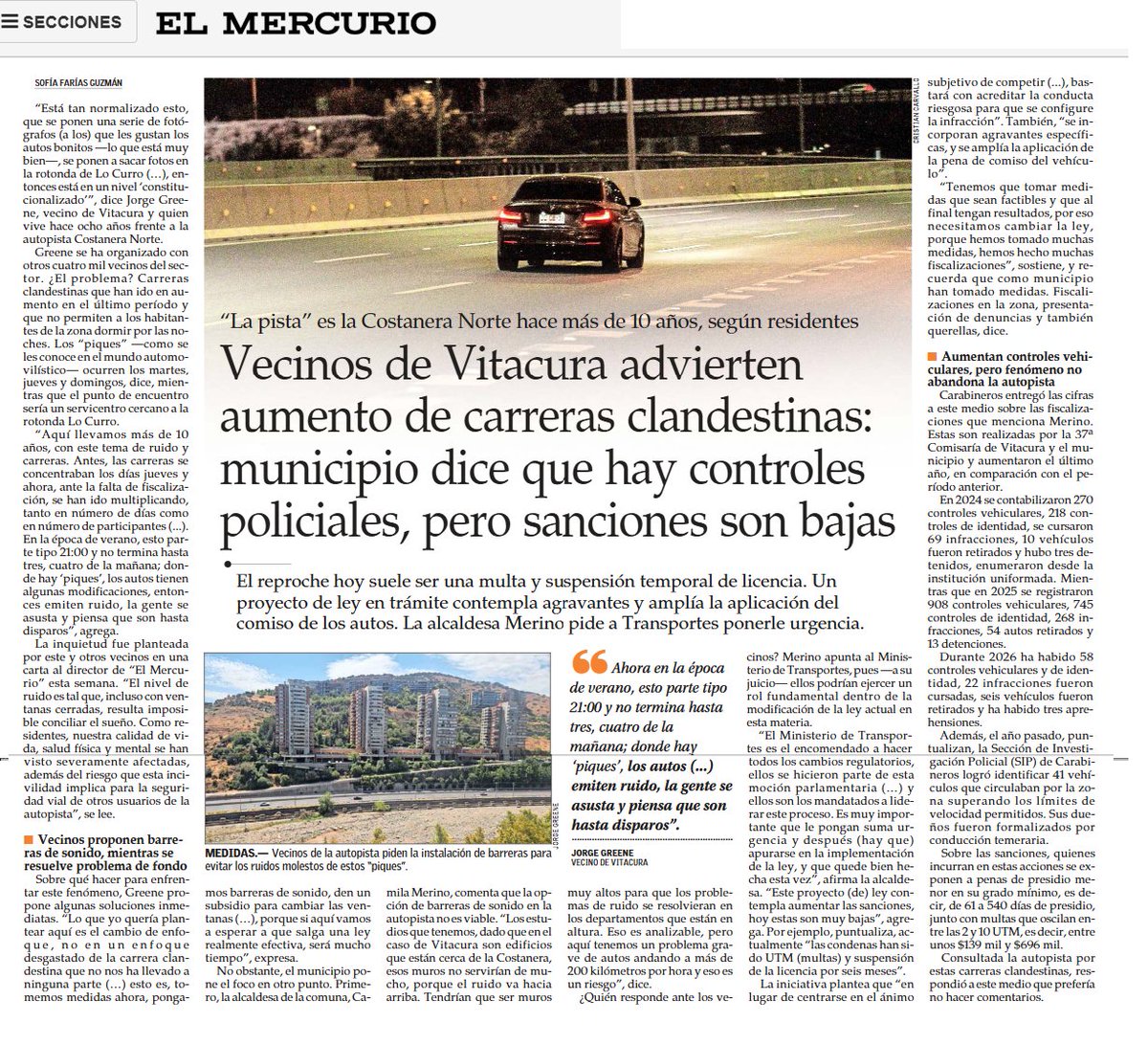 carolaghuidobro's tweet photo. Tienen tarea más que pendiente todas estas autoridades ¡Poder dormir no es mucho pedir! #carrerasclandestinas #escapelibres @MTTChile, la @MuniVitacura, alcaldesa @cmerinoc, los diputados @Diego_Schalper, @cristian_arayal, @conihube @catadelrealm @CostaneraNorte_ y @Carabdechile https://t.co/9XK9PDlKHJ