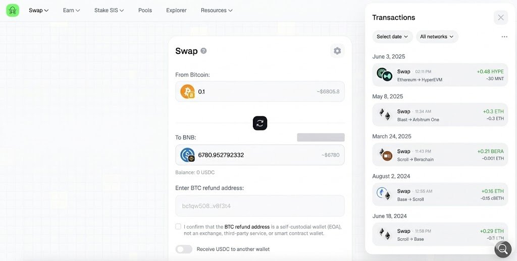 Transaction history per address just got a whole lot better on Symbiosis!

It was always available in our Explorer, now it's right in the swap interface, built for everyday use:

✅ View all past cross-chain swaps per address
✅ Filter by date &amp; network
✅ Track every route &amp;