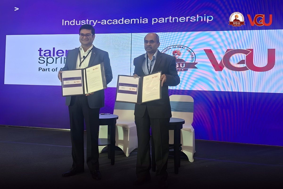 VGU takes a powerful step toward industry-integrated education by signing an MoU with Accenture LearnVantage 

#VGU #VivekanandaGlobalUniversity #AccentureLearnVantage #IndustryAcademia #CentresOfExcellence #FutureReady #SkillDevelopment #CloudComputing #AI #AWS #CareerReadiness
