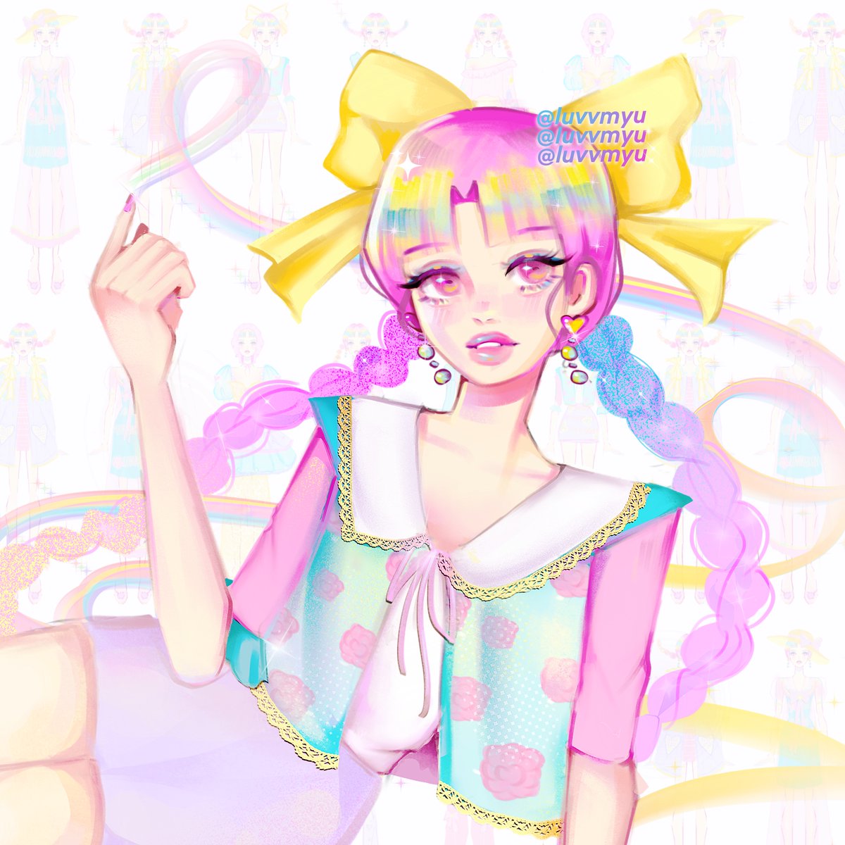 luvvmyu's tweet photo. 🌈☁️💜✨

art inspired by my spring summer capsule collection #fashionillustration i did a few years ago  :3

#Art #ArtistOnTwitter #ArtShare #ArtCommunity #lfartmoots https://t.co/XjAfHkRfMd