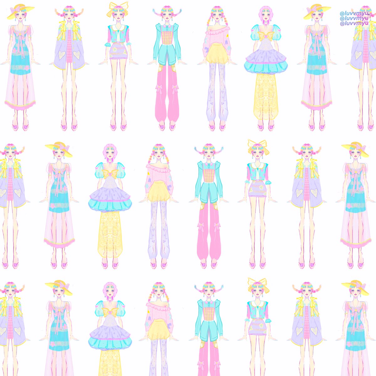luvvmyu's tweet photo. 🌈☁️💜✨

art inspired by my spring summer capsule collection #fashionillustration i did a few years ago  :3

#Art #ArtistOnTwitter #ArtShare #ArtCommunity #lfartmoots https://t.co/XjAfHkRfMd