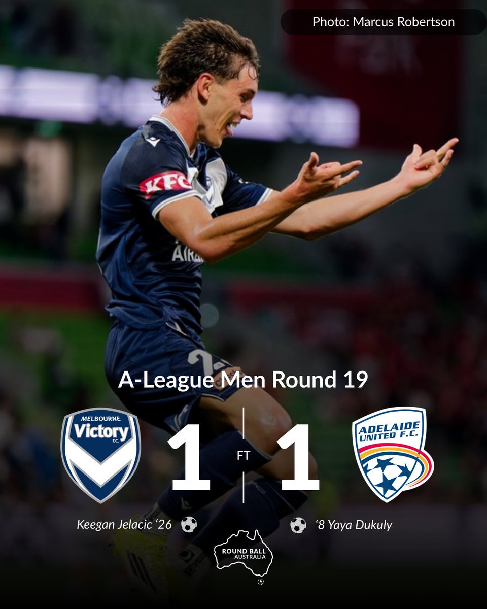 RoundBallAus's tweet photo. It ends all square in Melbourne after the 69th edition of the Original Rivalry. https://t.co/eNgjBalBUH