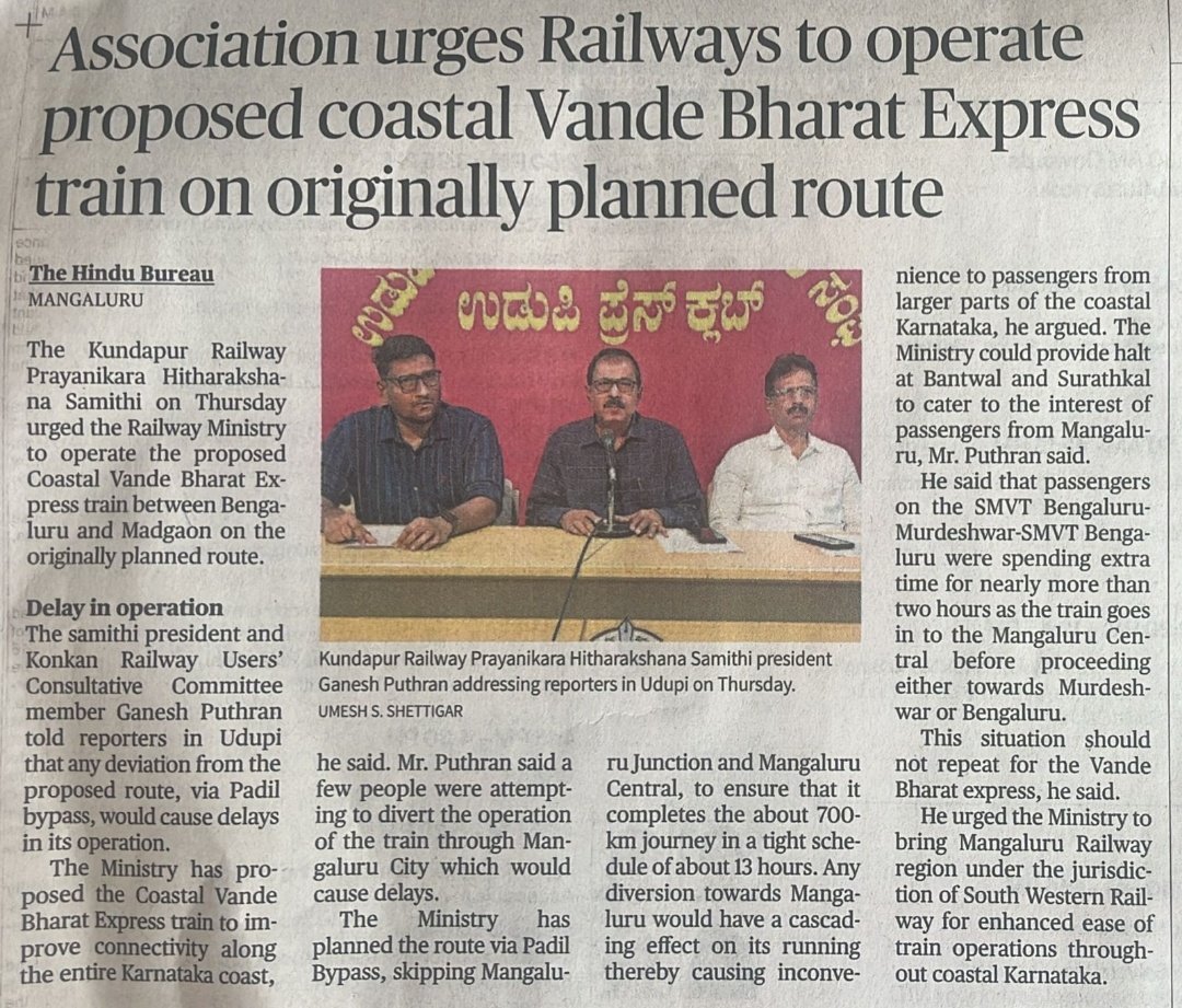 Better to drop divination of vandebharat.Don't yield for the lobby. <a href="/VSOMANNA_BJP/">V. Somanna</a> <a href="/SWRRLY/">South Western Railway</a> <a href="/RailMinIndia/">Ministry of Railways</a> 
<a href="/AshwiniVaishnaw/">Ashwini Vaishnaw</a>