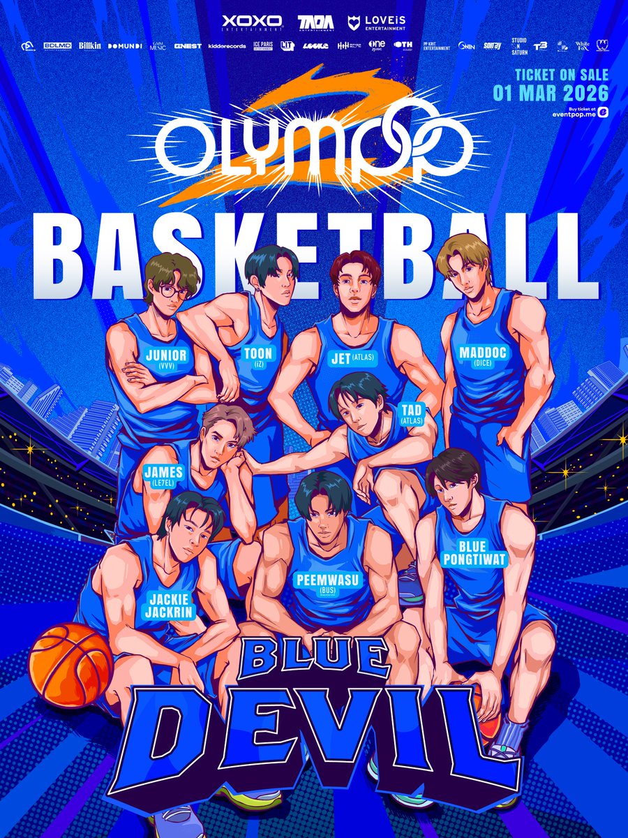 #BLUEDEVIL2026 💙
ALL STARS BASKETBALL PLAYERS 🏀

BLUE PINGTIWAT #BLUEPONGTIWAT 
JACKIE JACKRIN #JackieJackrin 
JAMES LE7EL #JAMES_LE7EL
JET ATLAS #JetATLAS 
JUNIOR VVV #Junior_VVV 
MADDOC DICE #MADDOCdavies 
PEEMWASU BUS because of you i shine #PEEMWASU 
TAD ATLAS #TadATLAS