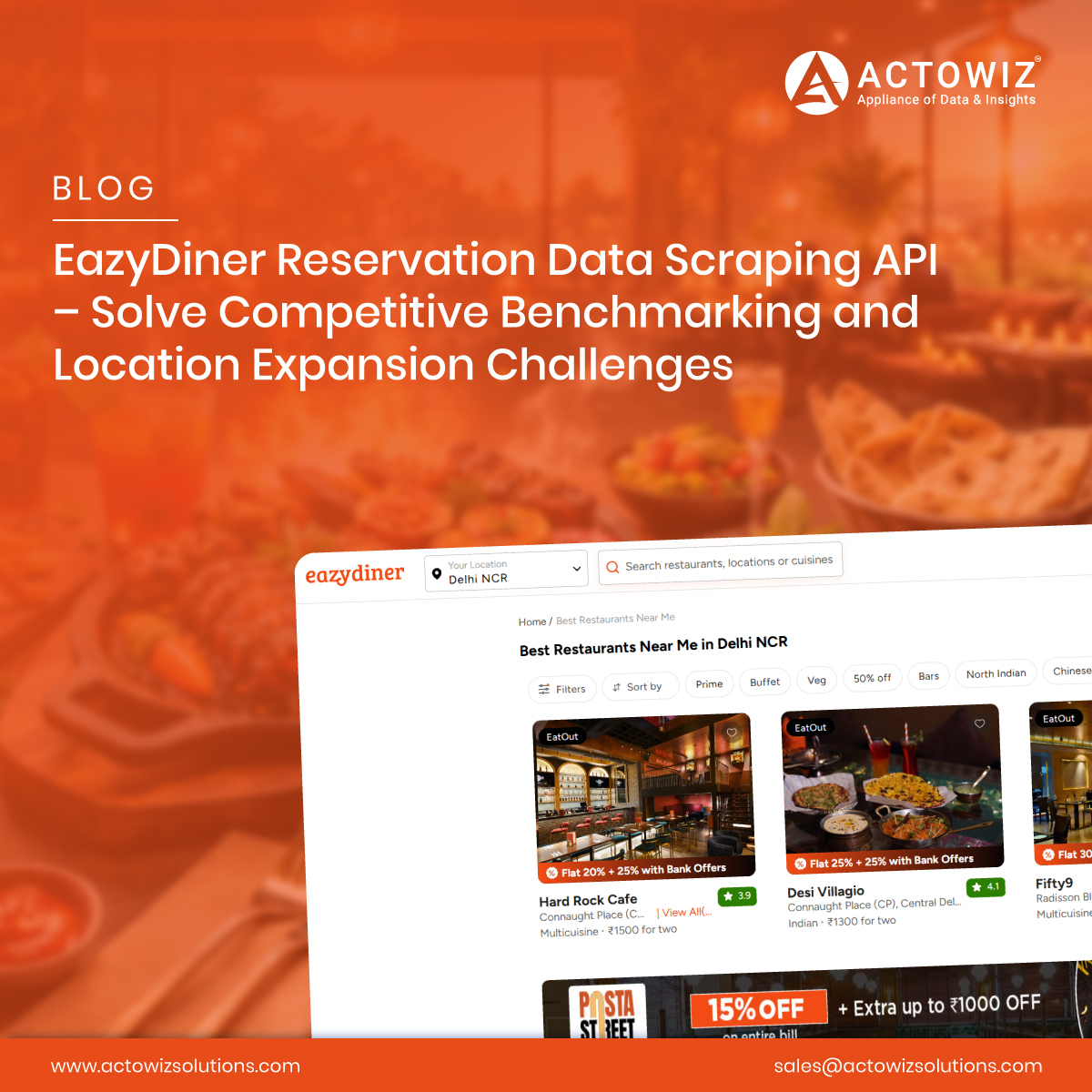 actowizsolution's tweet photo. EazyDiner Reservation Data Scraping API from EazyDiner helps solve competitive benchmarking and location expansion for data-driven growth.

https://t.co/mKTsOndPQB

#MenuPricingStrategy #FoodTechData #AutomatedData #MarketIntelligence #ActowizSolutions https://t.co/xHIU7uR8QT