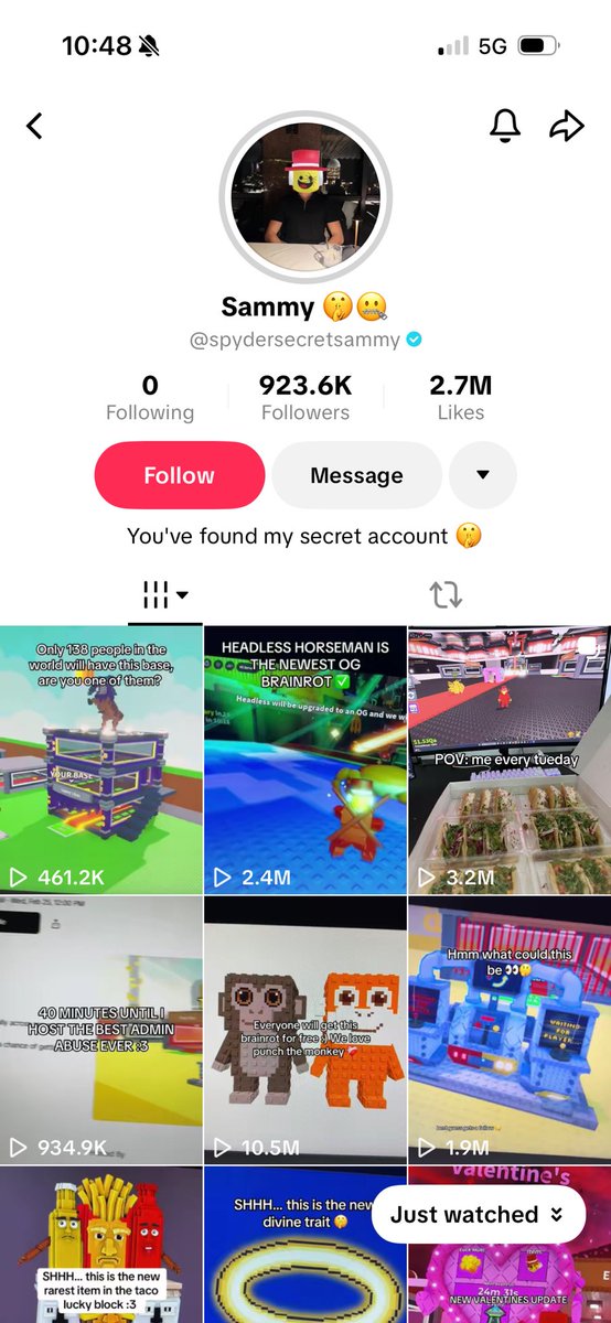 So I was just scrolling through TikTok and randomly came across this account, and it honestly looked like it could be you. I’m not 100% sure though, so I thought I’d just ask is this you <a href="/SpyderSammy/">Sammy</a>?

This account has also posted scams like this one. 
vm.tiktok.com/ZNRaLx63f/