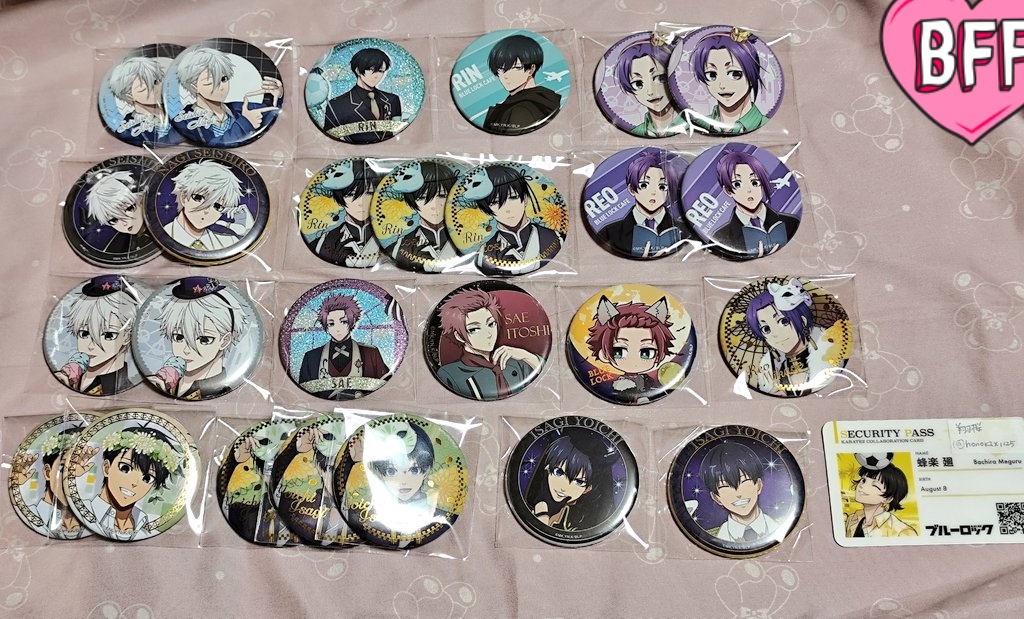 交換】 ブルーロック バレエコア 缶バッジ グリッター 天使と悪魔