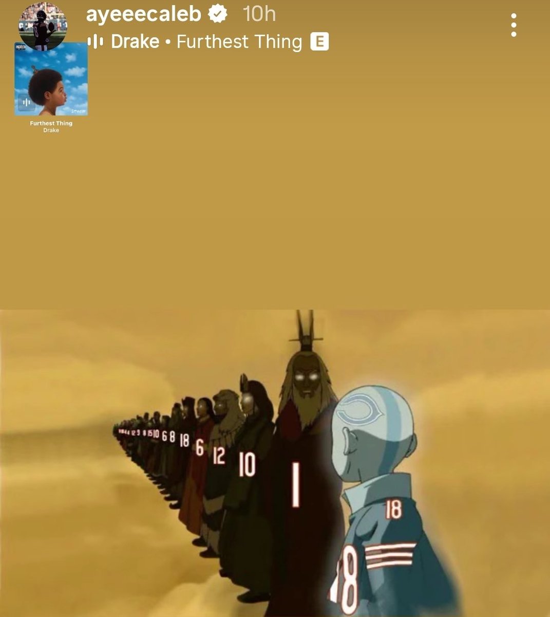 WestSportsPT's tweet photo. Idk what's better, the fact that my QB watches Avatar or the reference itself. Caleb Williams keeps getting cooler.

#DaBears https://t.co/N1ERZf3dff